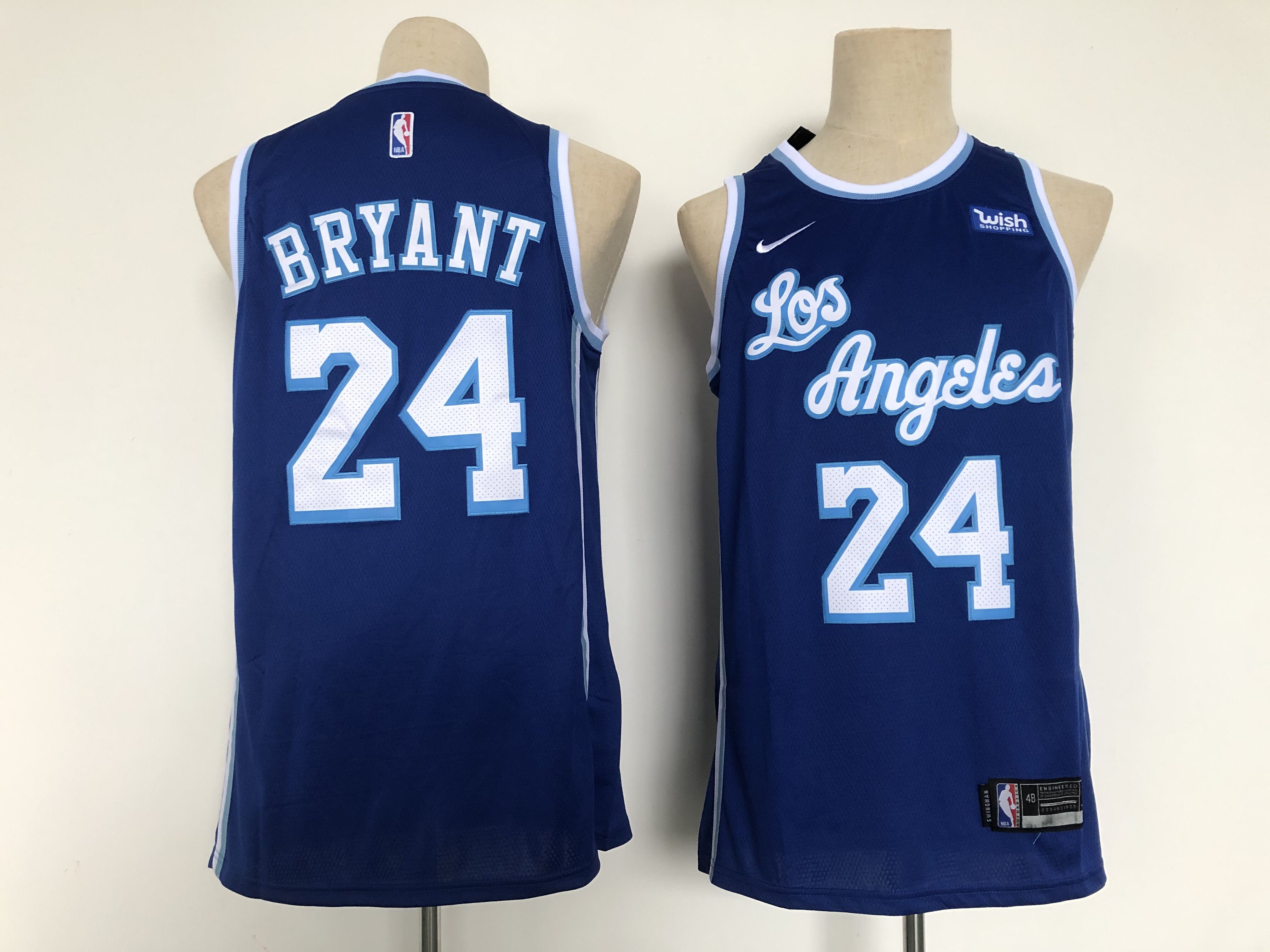 Los Angeles Lakers 24 Bryant Blue Throwback 2021 Jersey - Zenithce