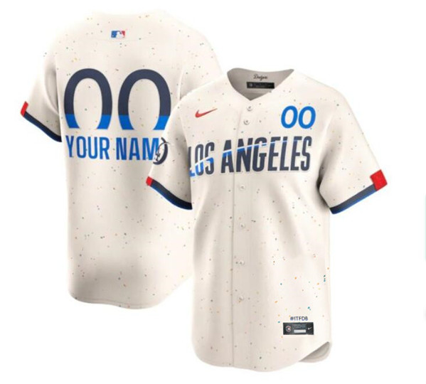 Los Angeles Dodgers Custom Cream 2024 City Connect Limited Stitched Jersey - Zenithce