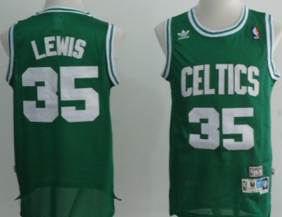 Boston Celtics #35 Reggie Lewis Green Swingman Throwback Jersey - Zenithce