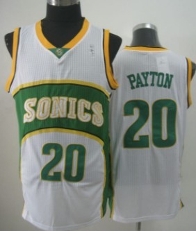 Seattle Supersonics #20 Gary Payton 1994-95 White Swingman Jersey - Zenithce