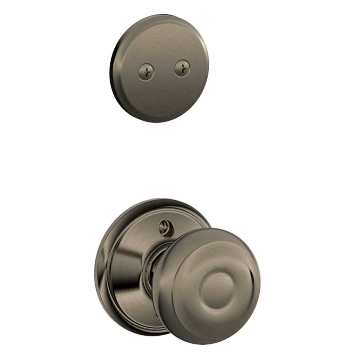 Inactive Interior Georgian Knob Dummy Entry Set Schlage F94GEO - Zenithce