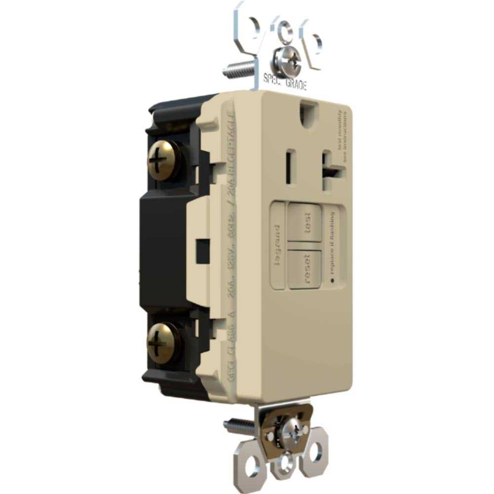 Radiant 20A Tamper-Resistant Self-Test Simplex GFCI Outlet - Zenithce