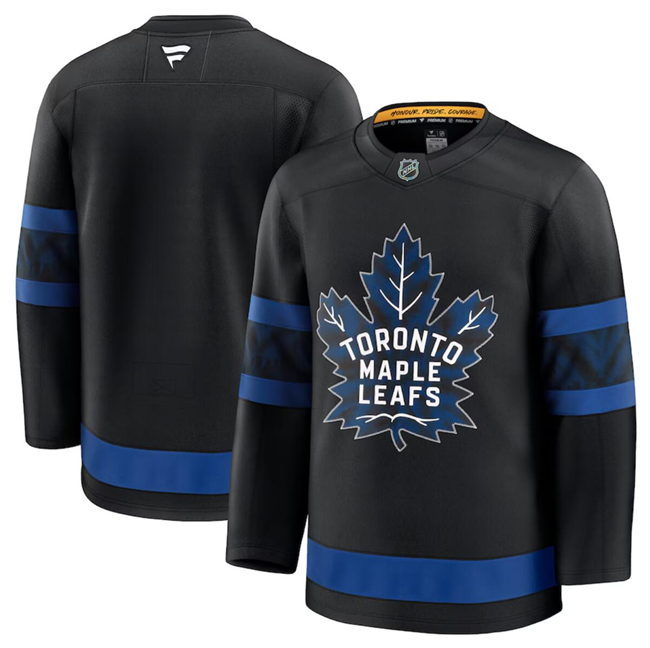 Toronto Maple Leafs Blank Black 2024-25 Alternate Stitched Jersey - Zenithce