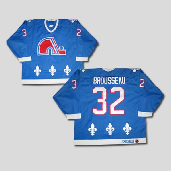 Nordiques #32 Paul Brousseau Stitched CCM Throwback Blue Jersey - Zenithce
