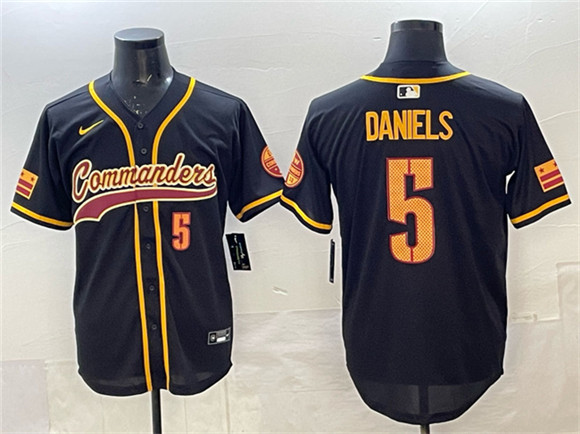 Washington Commanders #5 Jayden Daniels Black Limited Stitched Jersey - Zenithce