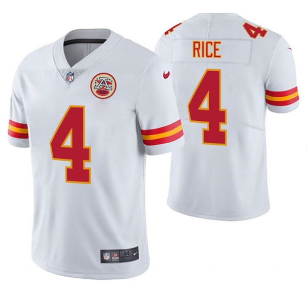 Kansas City Chiefs #4 Rashee Rice White Vapor Untouchable Limited Stitched Jersey - Zenithce