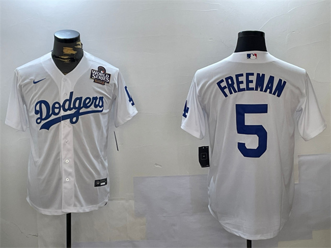 Los Angeles Dodgers #5 Freddie Freeman White 2024 World Series Cool Base Stitched Jersey - Zenithce