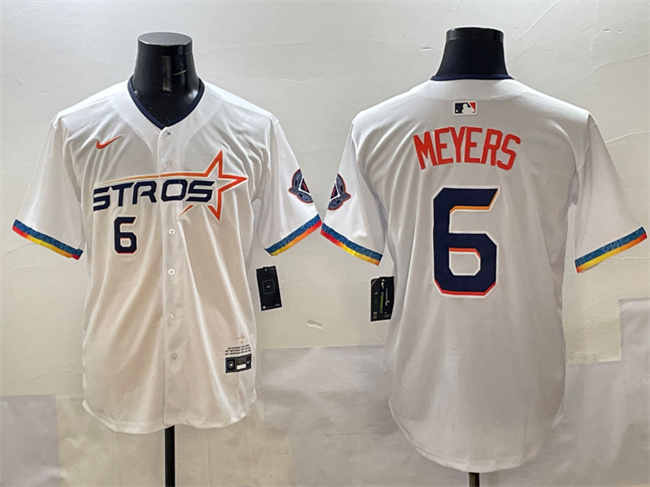 Houston Astros #6 Jake Meyers White 2025 City Connect Limited Stitched Jersey - Zenithce