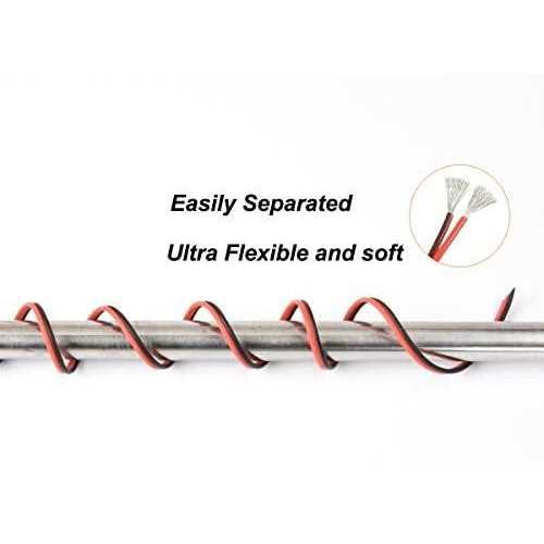 Haerkn awg Silicone Electrical Wire 2 Conductor Parallel Wire line 200ft - Zenithce