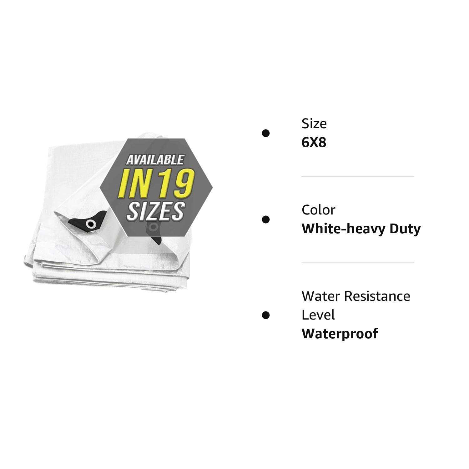 Trademark Supplies Tarp Cover Heavy Duty Thick Material Waterproof Great for Tarpaulin Canopy Tent Boat - Zenithce