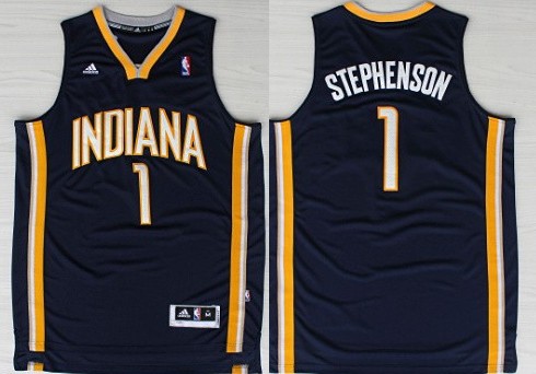 Indiana Pacers #1 Lance Stephenson Revolution 30 Swingman Navy Blue Jersey - Zenithce
