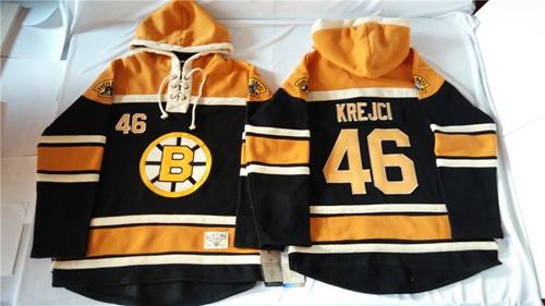 Bruins #46 David Krejci Black Sawyer Hooded Sweatshirt Stitched Jersey - Zenithce
