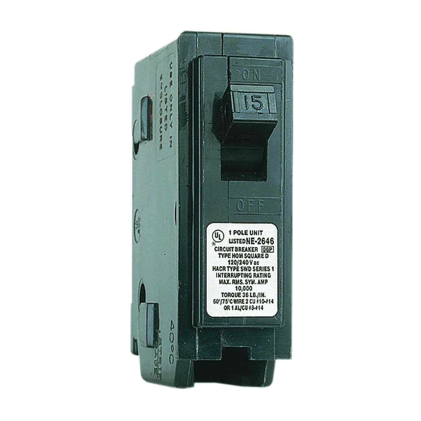 Square D Homeline 15 Circuit Breaker HOM115CP - Zenithce