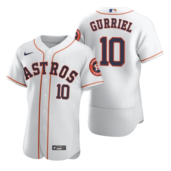 Houston Astros #10 Yuli Gurriel White Flex Base Stitched Jersey - Zenithce