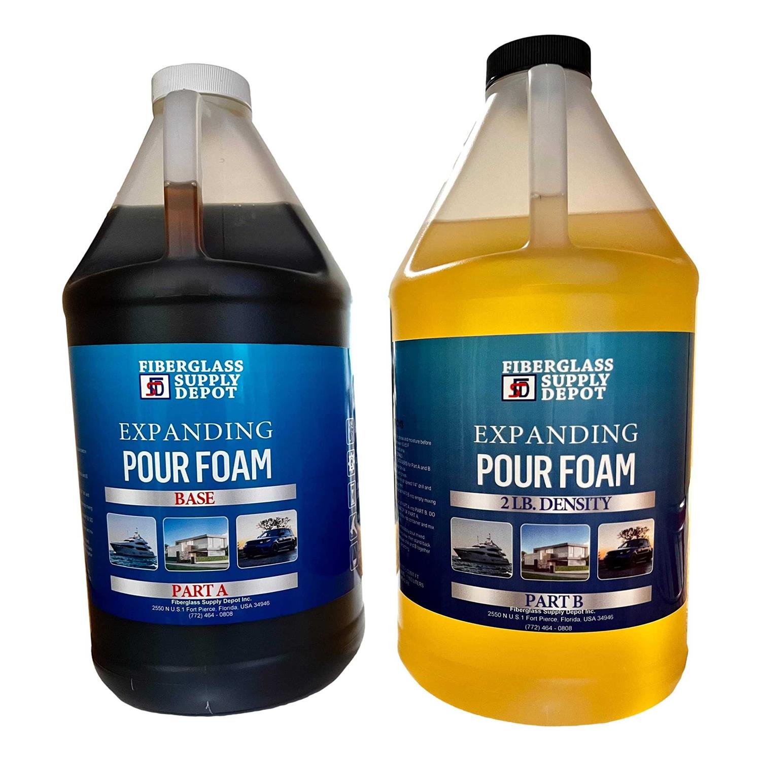 Fiberglass Supply Depot Inc. Density Expanding Pour Foam, 2 Part Polyurethane Closed Cell Liquid Foam for Boat and Dock Flotation - Zenithce