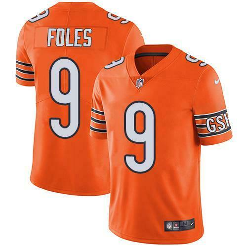 Chicago Bears #9 Nick Foles Orange Vapor Untouchable Limited Stitched Jersey - Zenithce