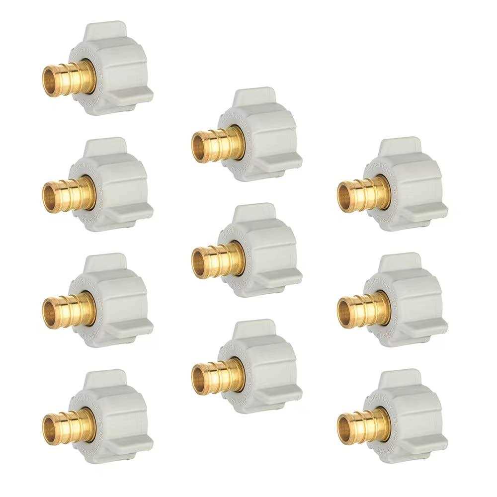 EFIELD 1/2 Pex X 1/2 Female NPT Swivel Adapter Brass Barb Crimp - Zenithce
