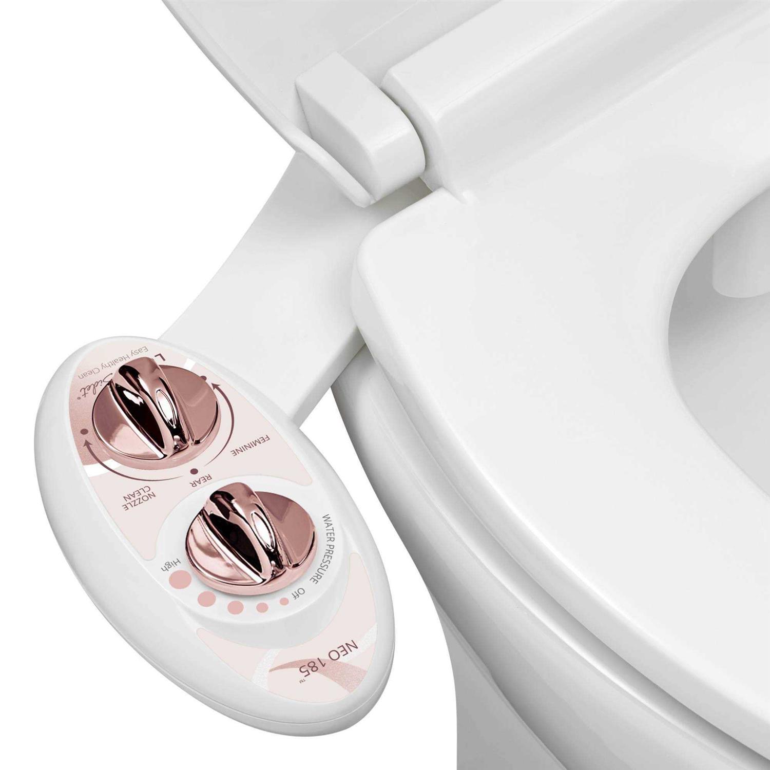 Luxe Bidet Neo 185 Self-Cleaning, Non-Electric Bidet Attachment, Rear and Feminine Wash - Zenithce