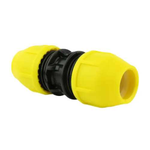 Home-Flex IPS Dr 11 Underground Yellow Poly Gas Pipe Coupler - Zenithce