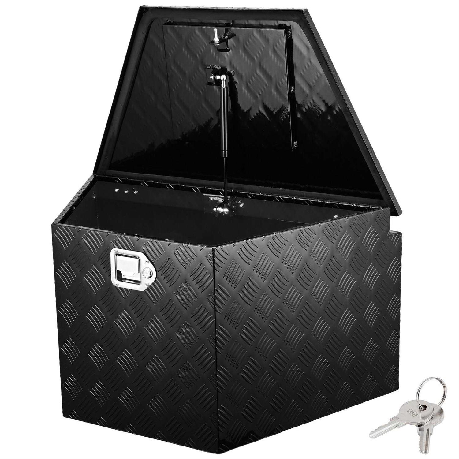 VEVOR Trailer Tongue Box Carbon Steel Tongue Box Tool Chest Heavy Duty Trailer Box Storage with Lock and Keys Utility Trailer Tongue Tool Box - Zenithce