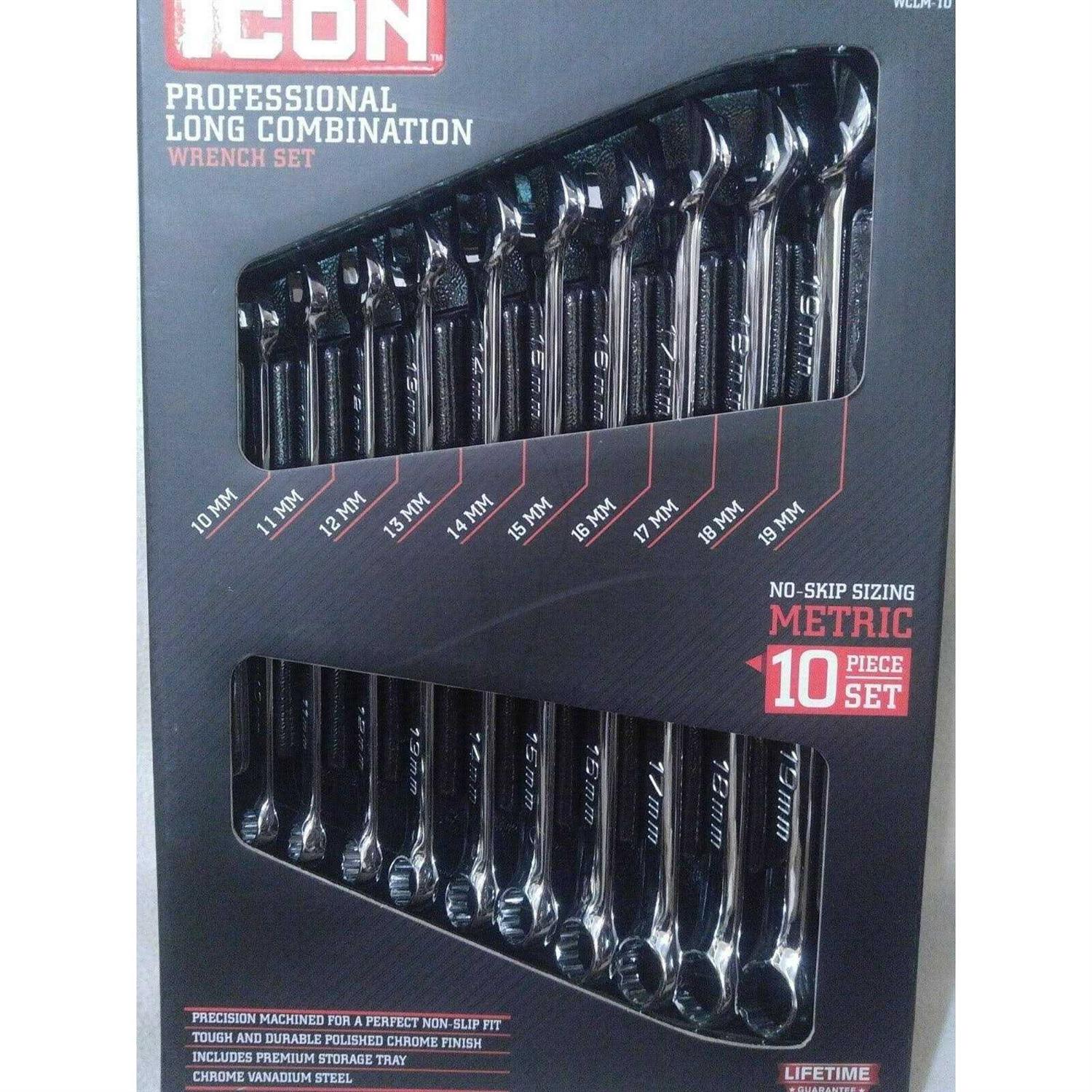 Icon Professional Large SAE Combination Wrench Set - Zenithce