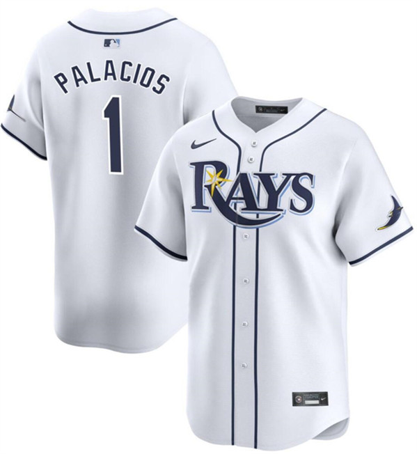 Tampa Bay Rays #1 Richie Palacios White Home Limited Stitched Jersey - Zenithce