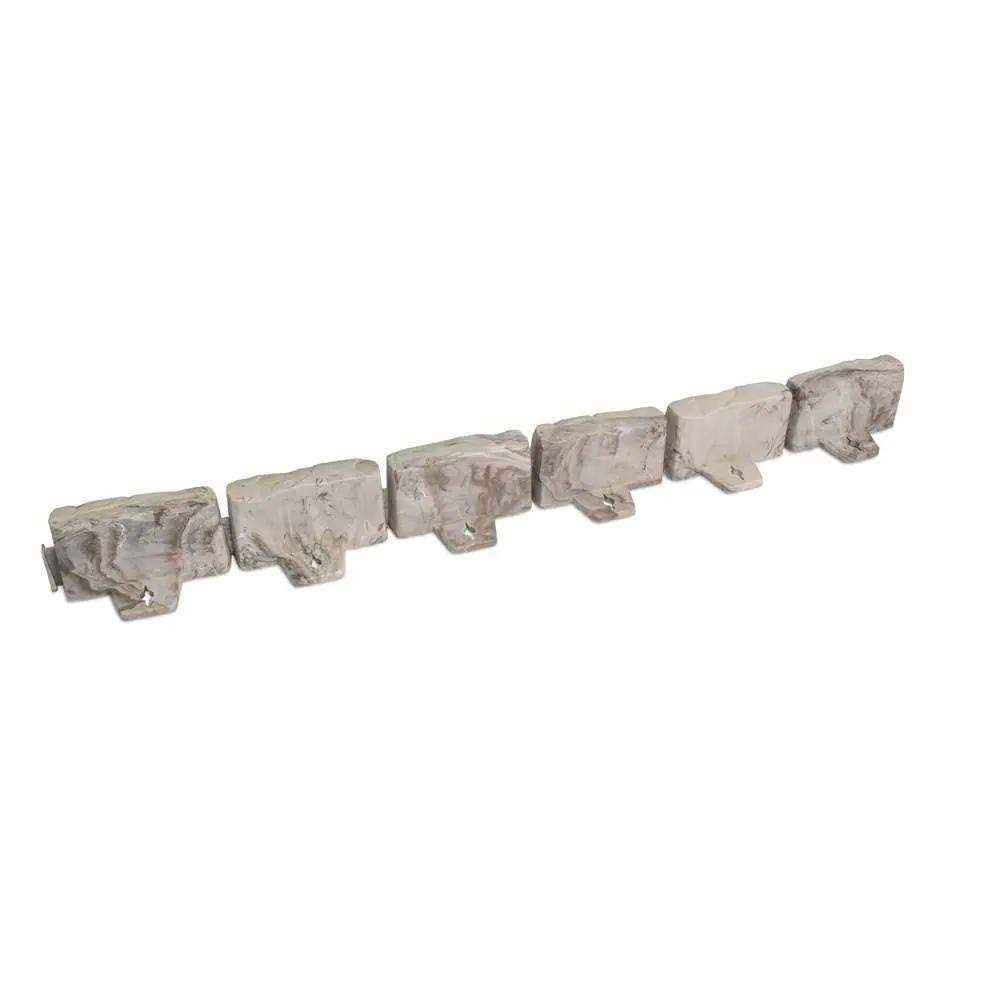 ProFlex Decorative Faux Stone 90 ft. x 2.7 Gray Plastic No-Dig Landscape Edging Kit - Zenithce