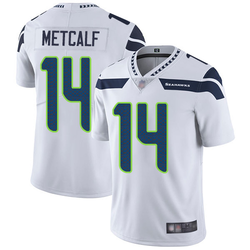 Seahawks #14 D.K. Metcalf White Vapor Untouchable Limited Stitched Jersey - Zenithce