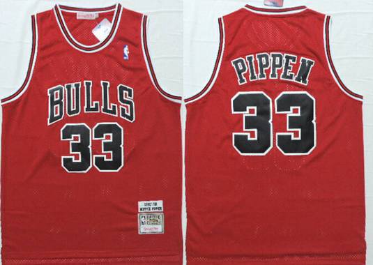Chicago Bulls #33 Scottie Pippen 1997-98 Red Hardwood Classics Soul Swingman Throwback Jersey - Zenithce