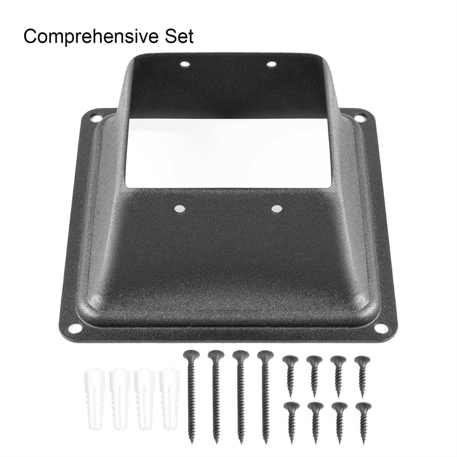 VEVOR 4 in. x 4 in. Deck Post Base Post Base Skirt Deck Post Skirt Black Powder-Coated Decking Post Base - Zenithce