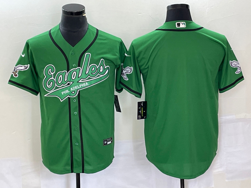 Philadelphia Eagles Blank Green Cool Base Stitched Jersey - Zenithce