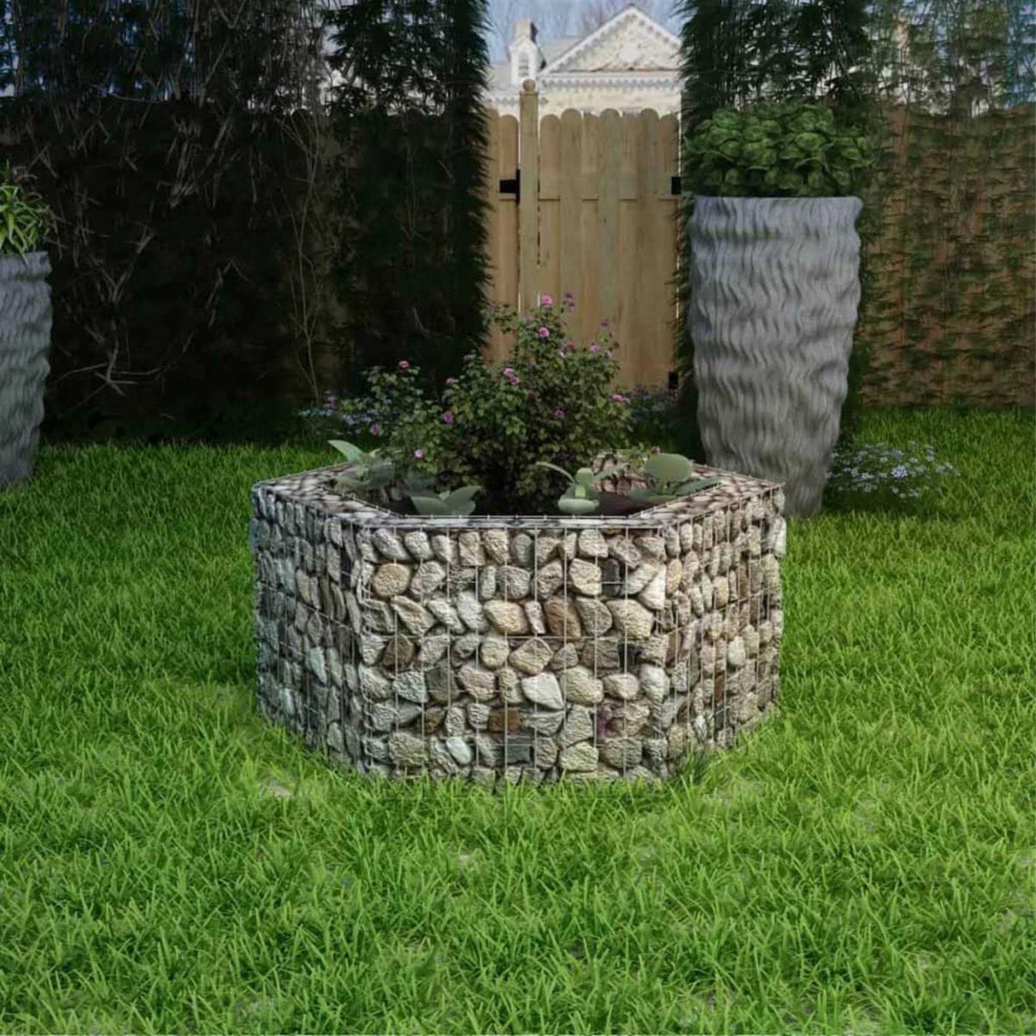 vidaXL Hexagonal Gabion Raised Bed - Zenithce