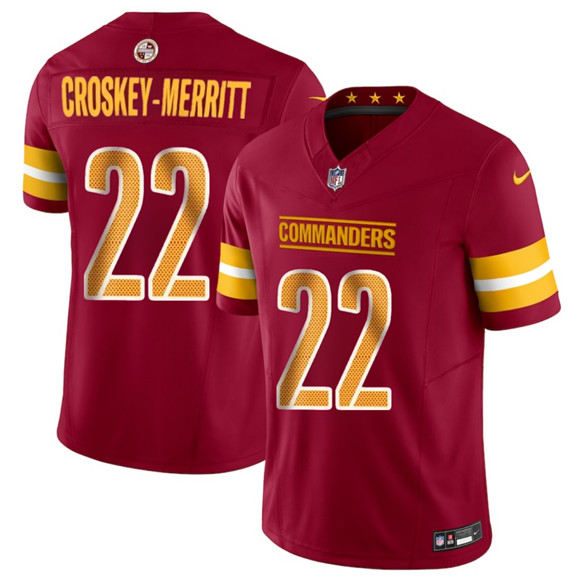 Washington Commanders #22 Jacory Croskey-Merritt Burgundy 2025 Draft F.U.S.E. Vapor Limited Stitched Jersey - Zenithce