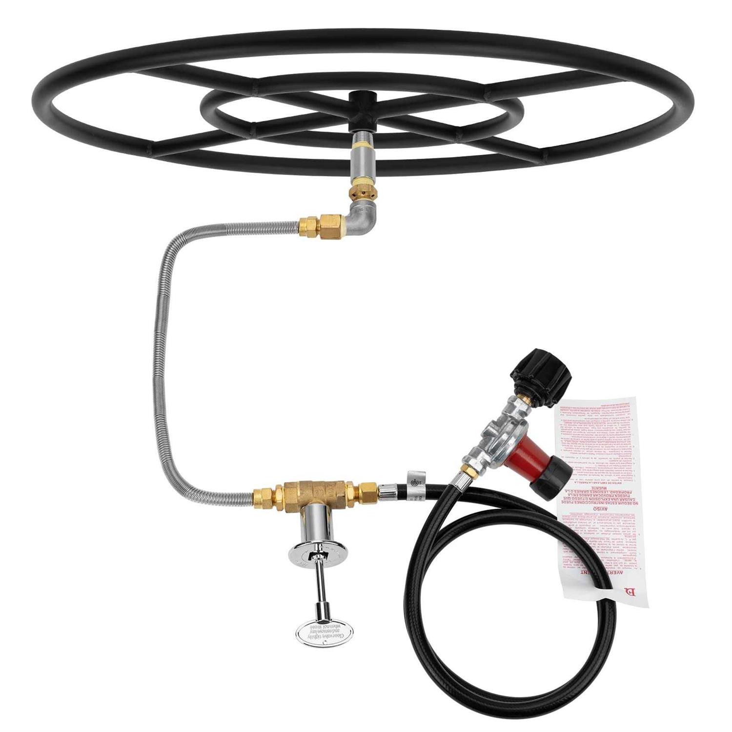 Stanbroil LP Propane Gas Fire Pit Stainless Steel Burner Ring Installation Kit - Zenithce