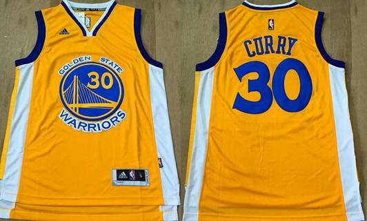 Golden State Warriors #30 Stephen Curry Revolution 30 Swingman 2015-16 Yellow Jersey - Zenithce