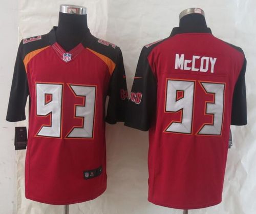 Buccaneers #93 Gerald McCoy Red Team Color Stitched New Limited Nike Jersey - Zenithce