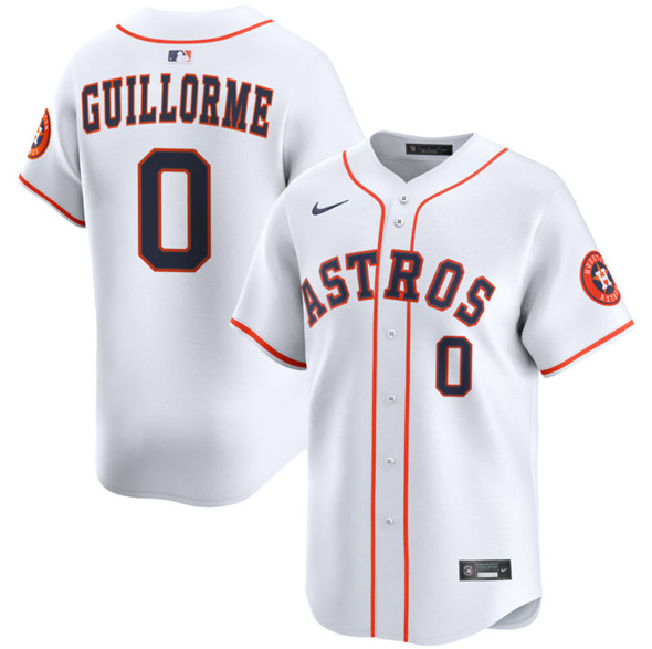 Houston Astros #0 Luis Guillorme White 2025 Home Limited Stitched Jersey - Zenithce