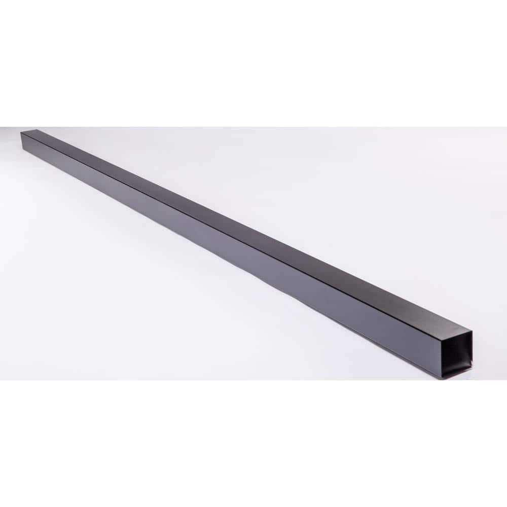 Slipfence H x 3-in W Black Powder Coated Aluminum Privacy Fence Post - Zenithce