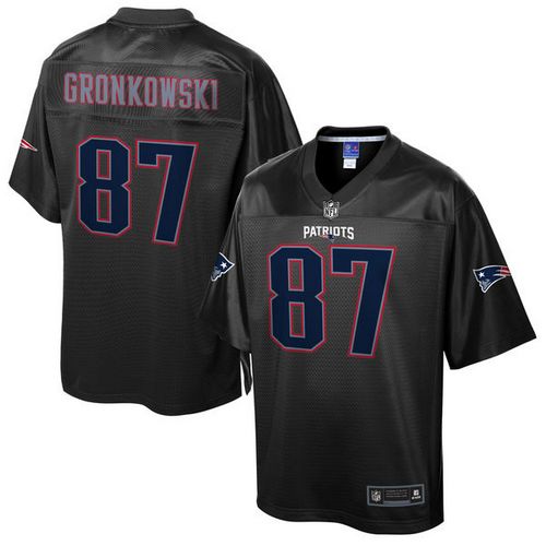 Patriots #87 Rob Gronkowski Black Pro Line Black Reverse Fashion Game Nike Jersey - Zenithce