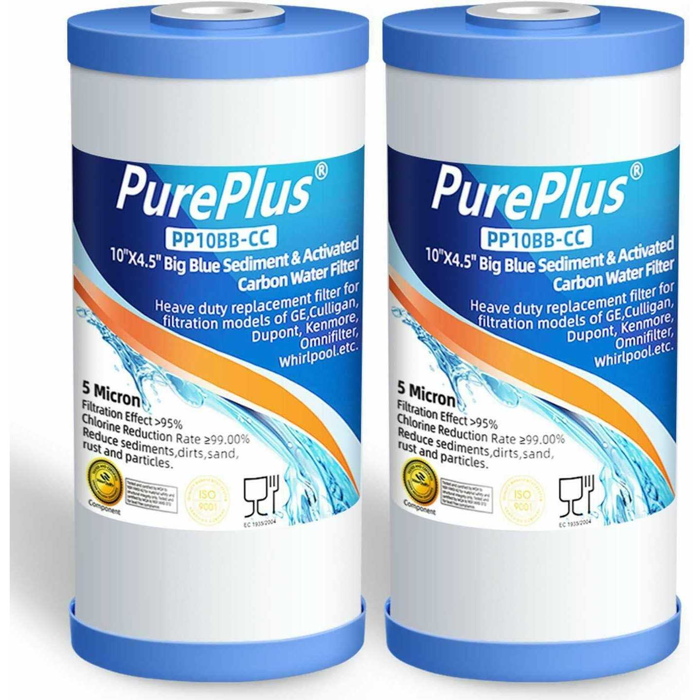 Pureplus 5 Micron 10 x 2.5 Whole House Sediment Home Water Filter - Zenithce