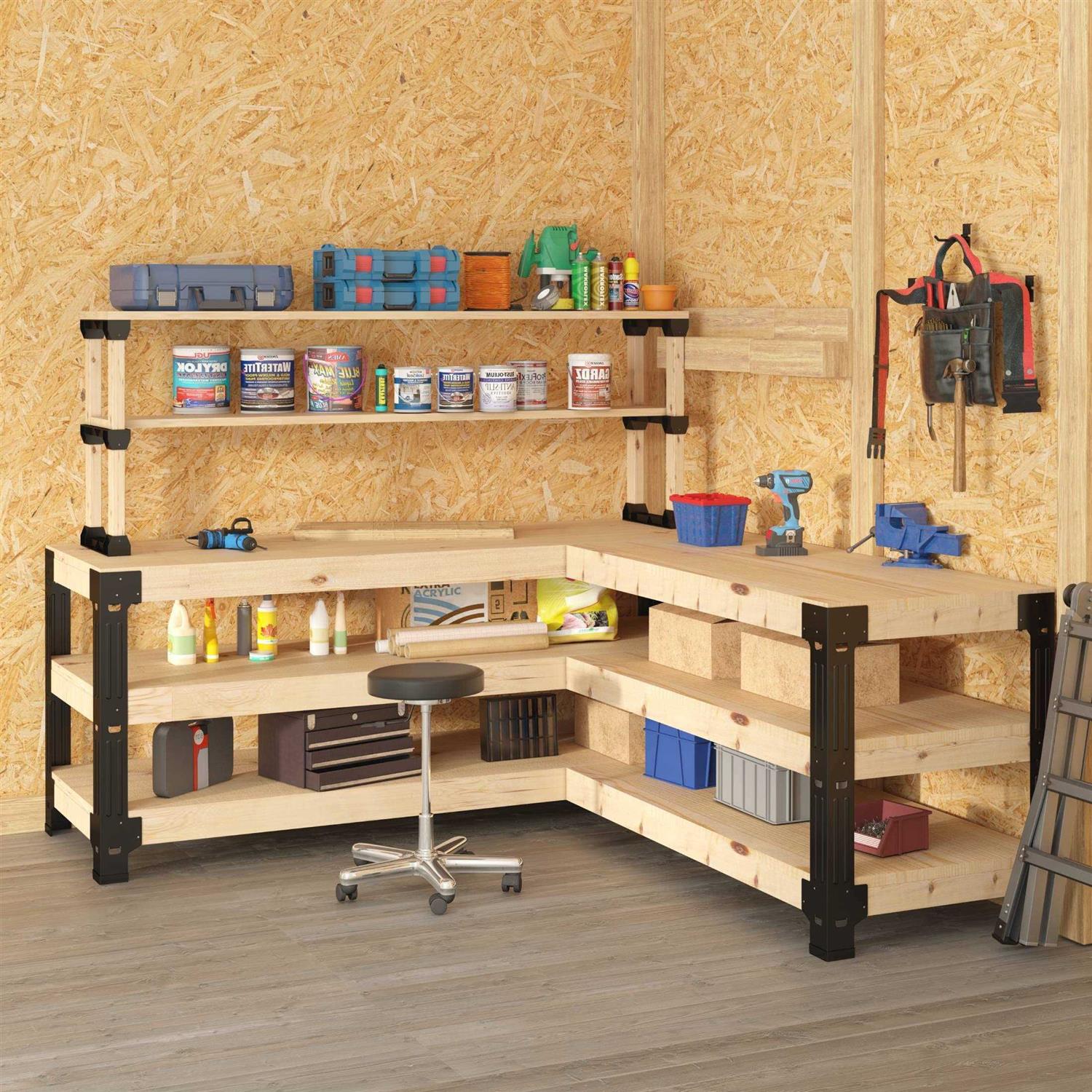 FLEXIMOUNTS Steel Workbench Kit 5 Legs Shaped - Zenithce