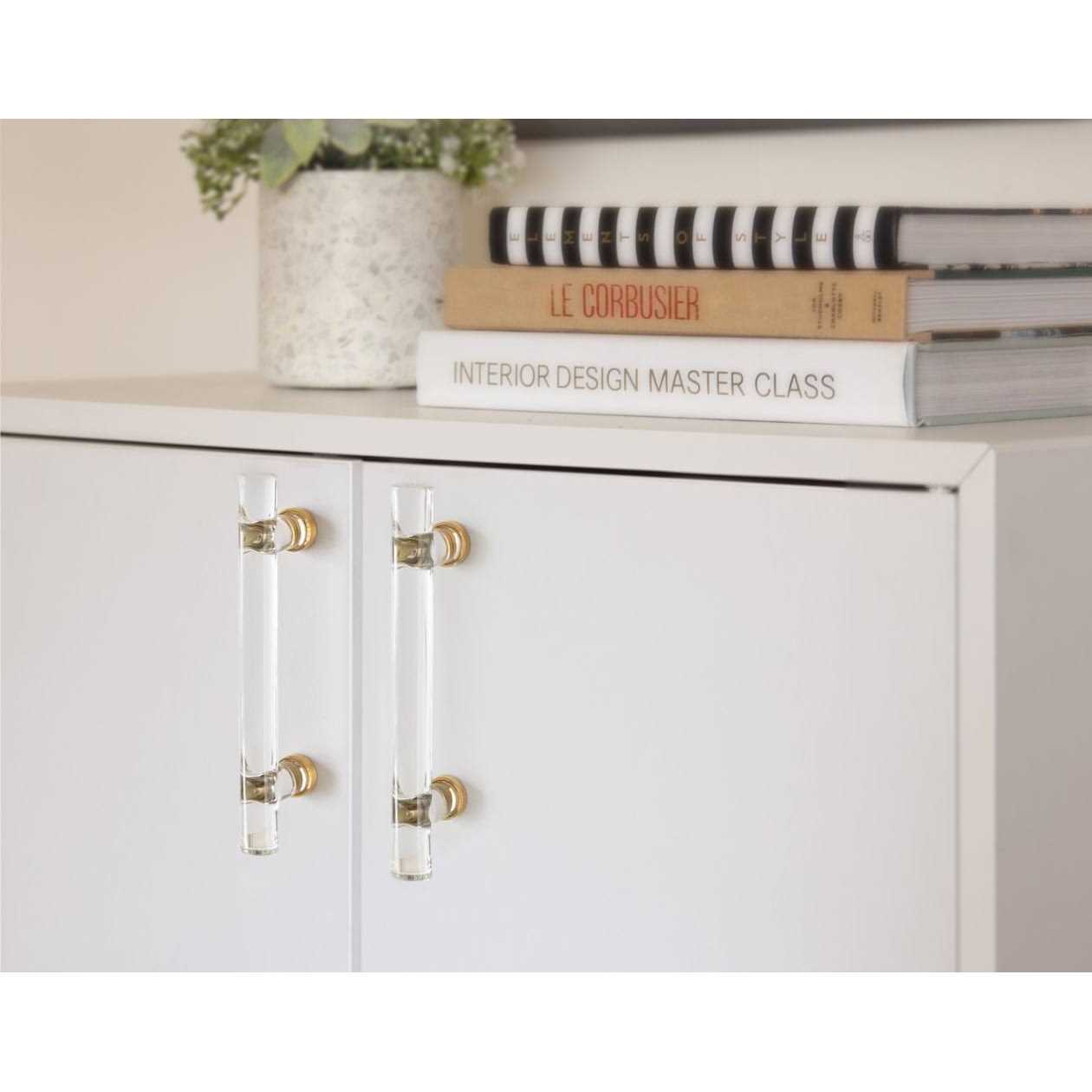 Emtek 4 Center to Center Crystal Cabinet Bar Pull 86724US - Zenithce
