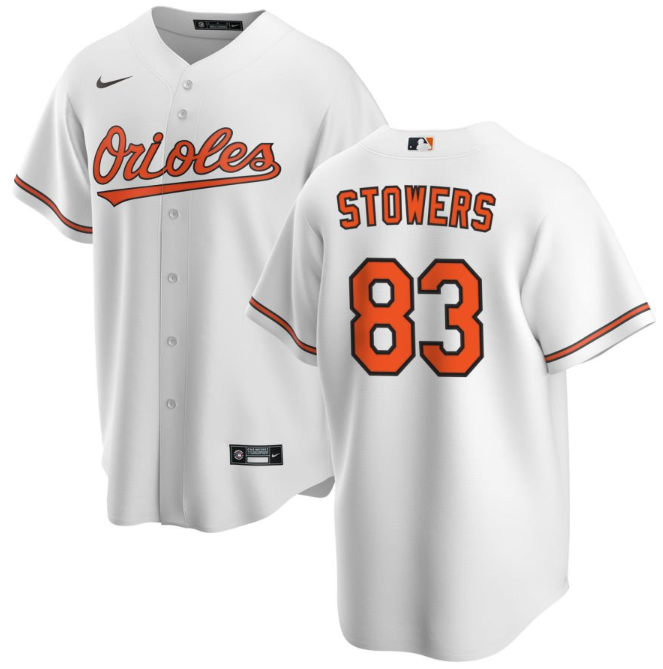 Baltimore Orioles #83 Kyle Stowers White Cool Base Stitched Jersey - Zenithce