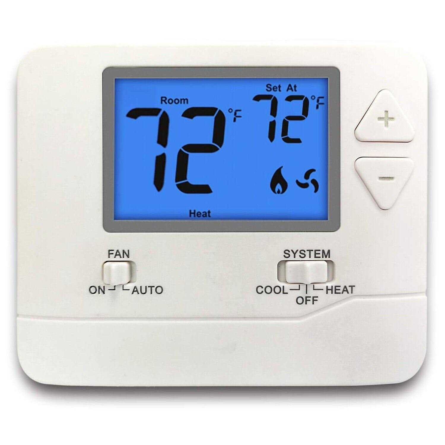Electeck Digital Thermostat with Large LCD Display, Non-Programmable, Compatible with Single Stage Electrical and Gas/Oil System - Zenithce