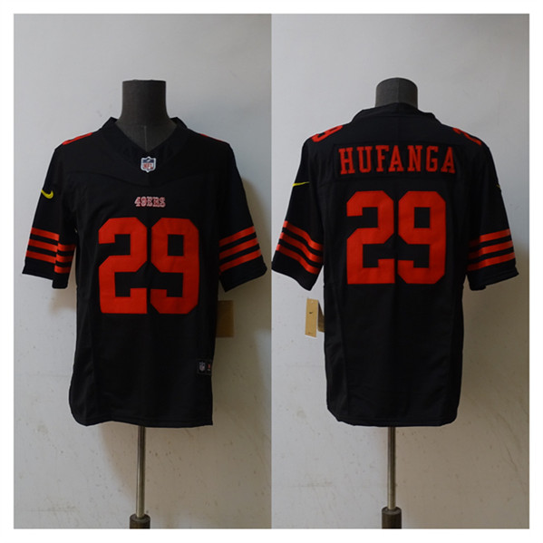 San Francisco 49ers #29 Talanoa Hufanga 2023 F.U.S.E. Black Vapor Untouchable Limited Stitched Jersey - Zenithce