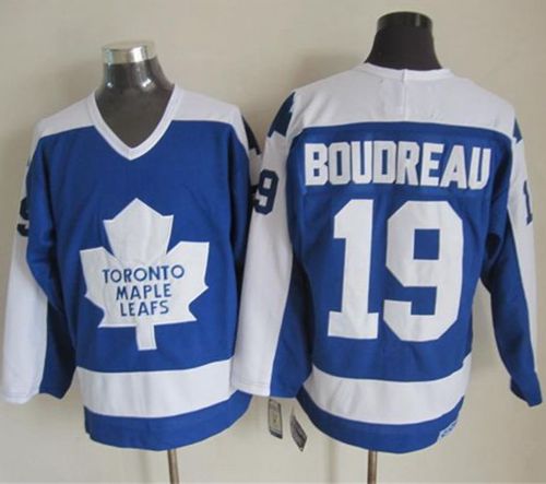 Maple Leafs #19 Bruce Boudreau Blue White CCM Throwback Stitched Jersey - Zenithce
