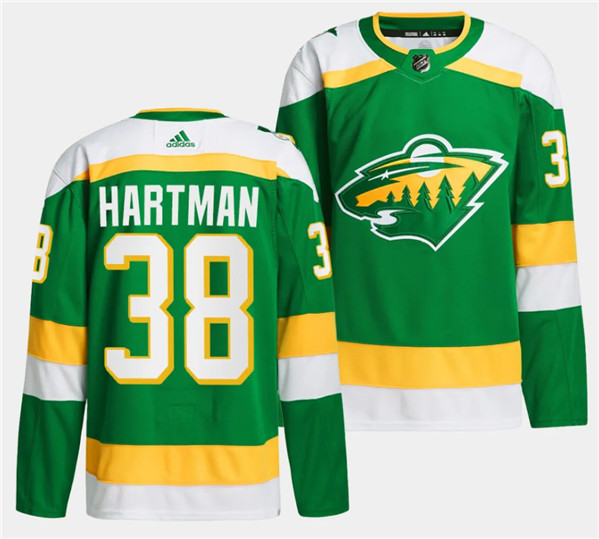 Minnesota Wild #38 Ryan Hartman Green 2023-24 Stitched Jersey - Zenithce