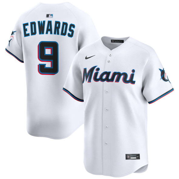 Miami Marlins #9 Xavier Edwards White 2024 Home Limited Stitched Jersey - Zenithce