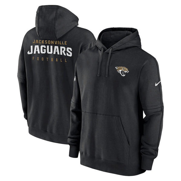 Jacksonville Jaguars Black Sideline Club Fleece Pullover Hoodie - Zenithce