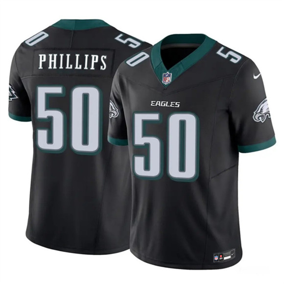 Philadelphia Eagles #50 Jaelan Phillips Black 2025 F.U.S.E. Vapor Untouchable Limited Stitched Jersey - Zenithce